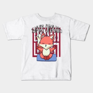 Kawaii Inari Okami Red Fox Kids T-Shirt